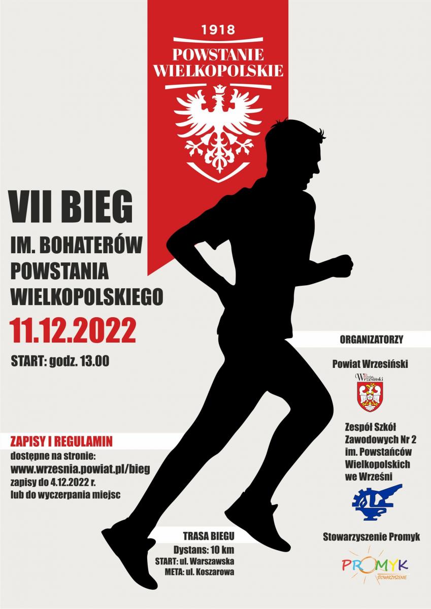 Zapraszamy na VII Bieg im. Bohaterów Powstania Wielkopolskiego