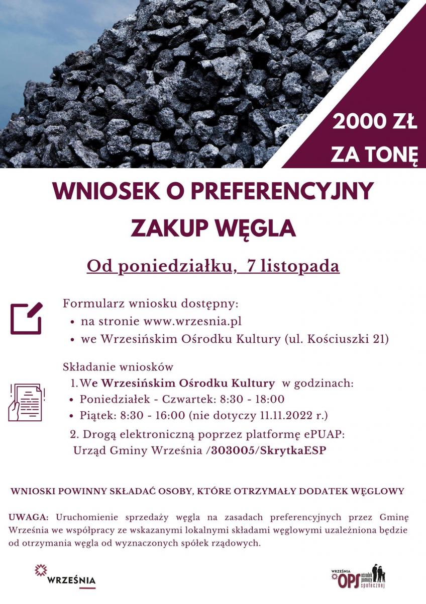 Formularz wniosku o preferencyjny zakup węgla!