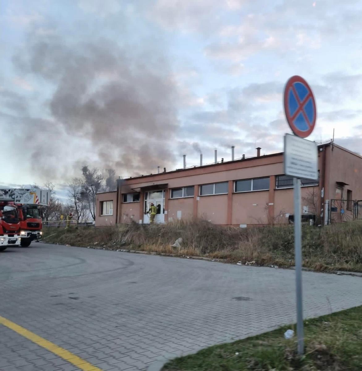 Pożar dawnego dworca PKS we Wrześni