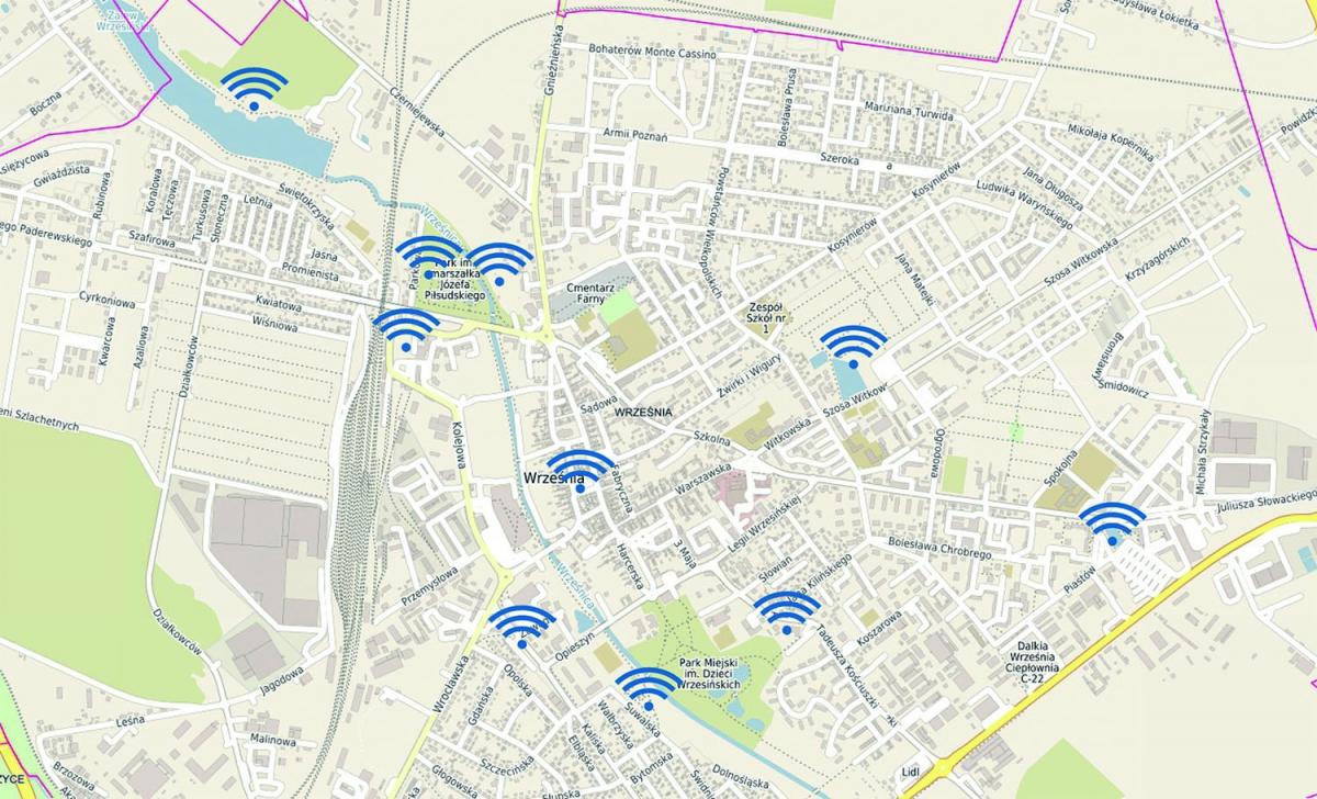 Nowe punkty Wi-Fi we Wrześni