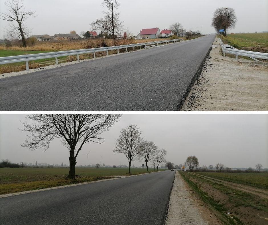 Możemy już jechać odnowioną drogą w kierunku Środy Wlkp.