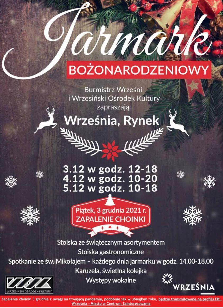 Jarmark Bożonarodzeniowy na wrzesińskim rynku!