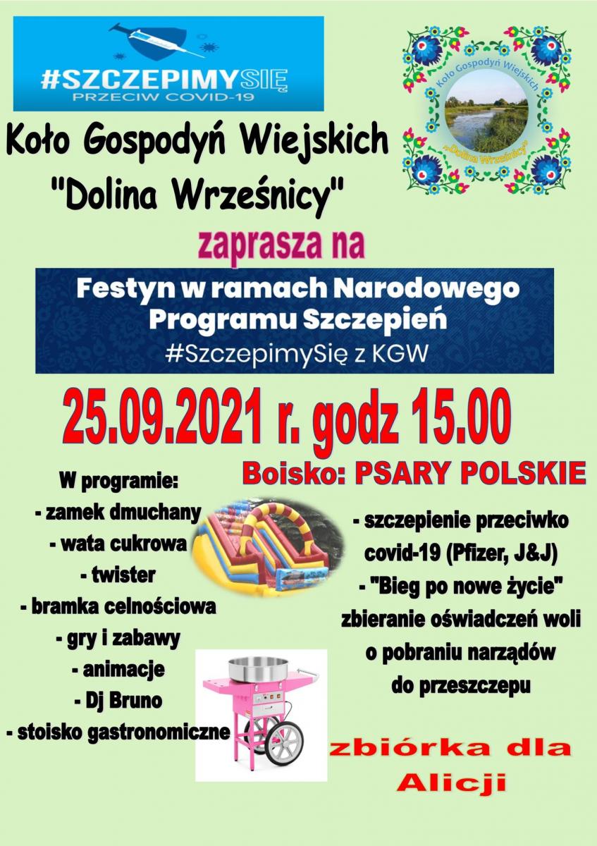 Kolejny proszczepienny festyn. Tym razem w Psarach Polskich