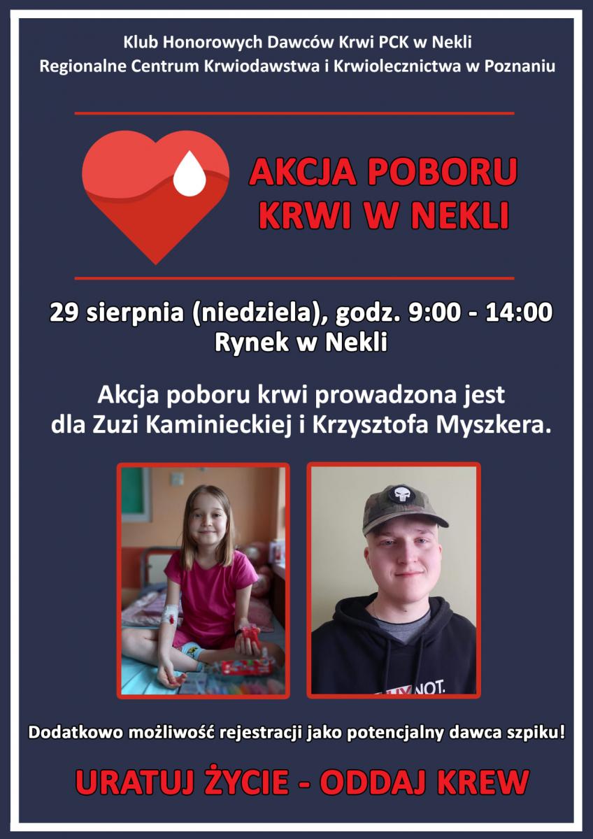 Akcja poboru krwi w Nekli. Dla Zuzi i Krzysztofa!