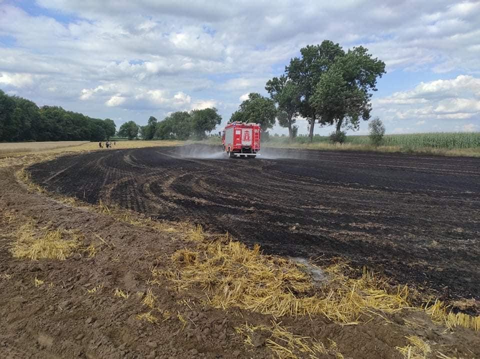 Pożary podczas żniw na terenie gminy