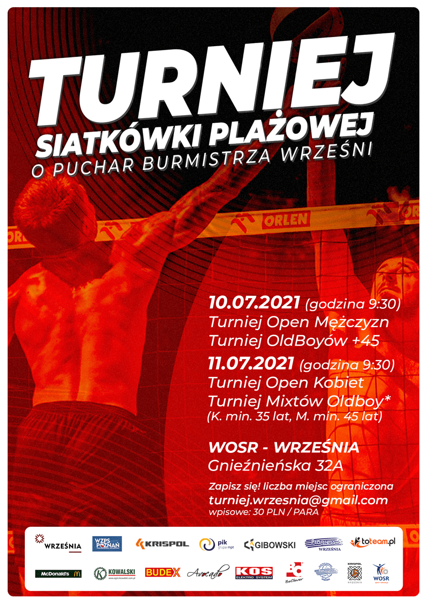 Trwają zapisy na Turniej Plażówki o Puchar Burmistrza