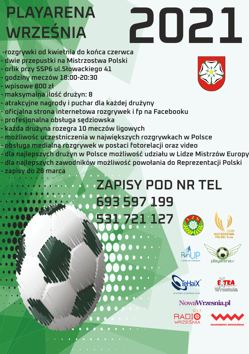 Zgłoś swoją drużynę do rozgrywek Playarena Września