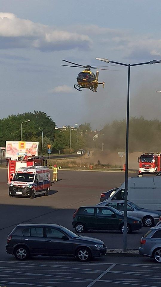We Wrześni lądował śmigłowiec LPR. Wypadek dziecka przy ul. Kutrzeby