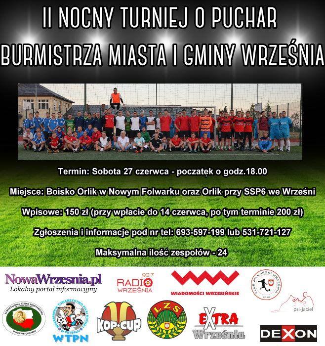 Zagraj w II Turnieju Nocnym o Puchar Burmistrza!