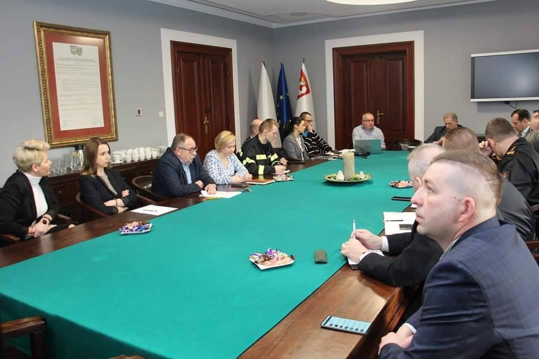 Zebranie Powiatowego Zespołu Zarządzania Kryzysowego