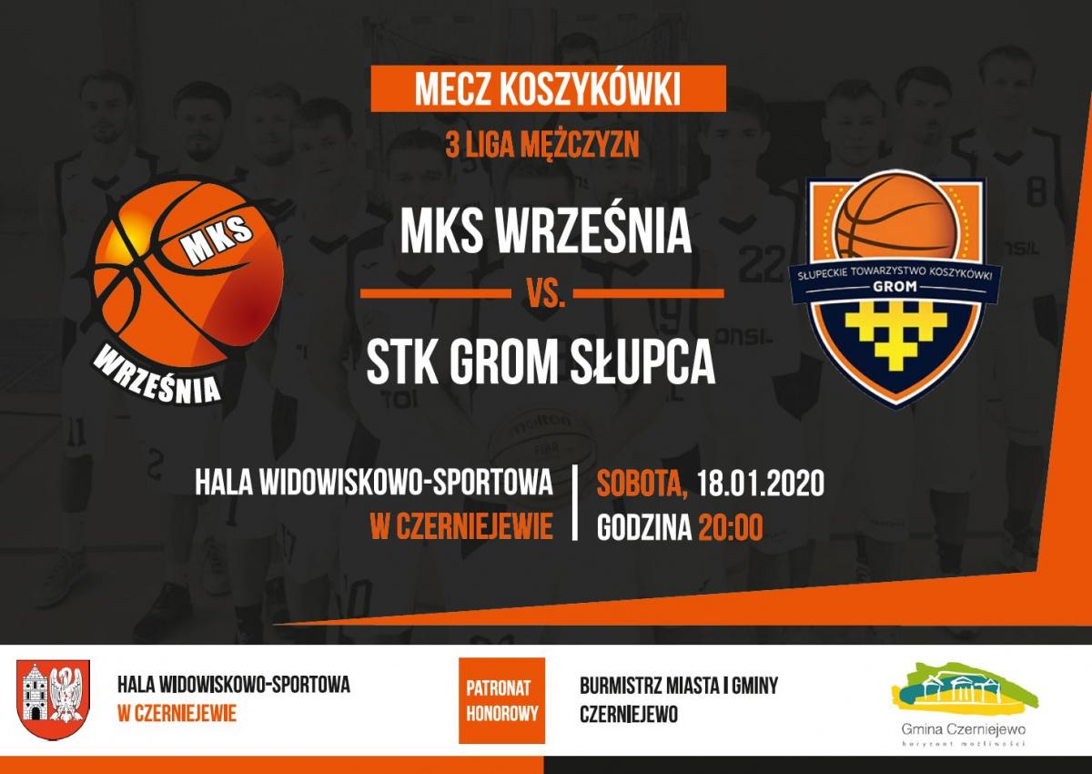 Koszykarze MKS-u Września zagrają z STK Grom Słupca