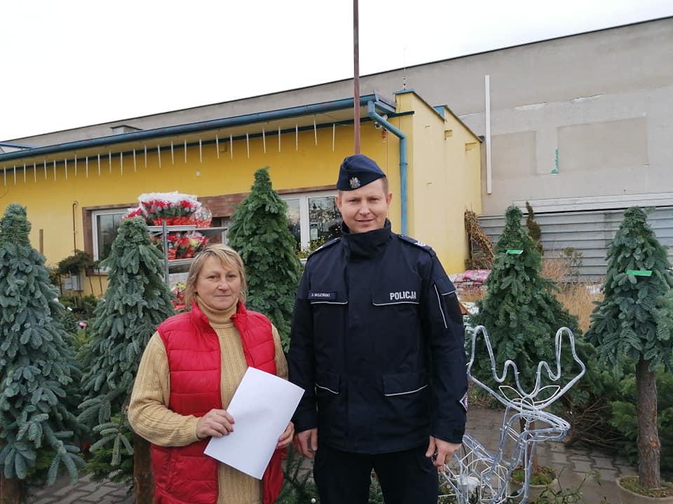 Choinkowa akcja wrzesińskiej policji i strażników leśnych