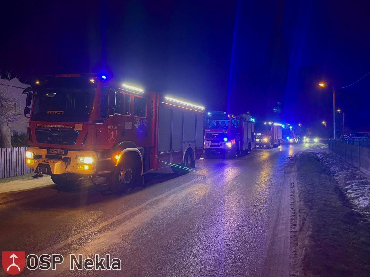 Pożar sadzy w Nekli. W akcji cztery zastępy straży