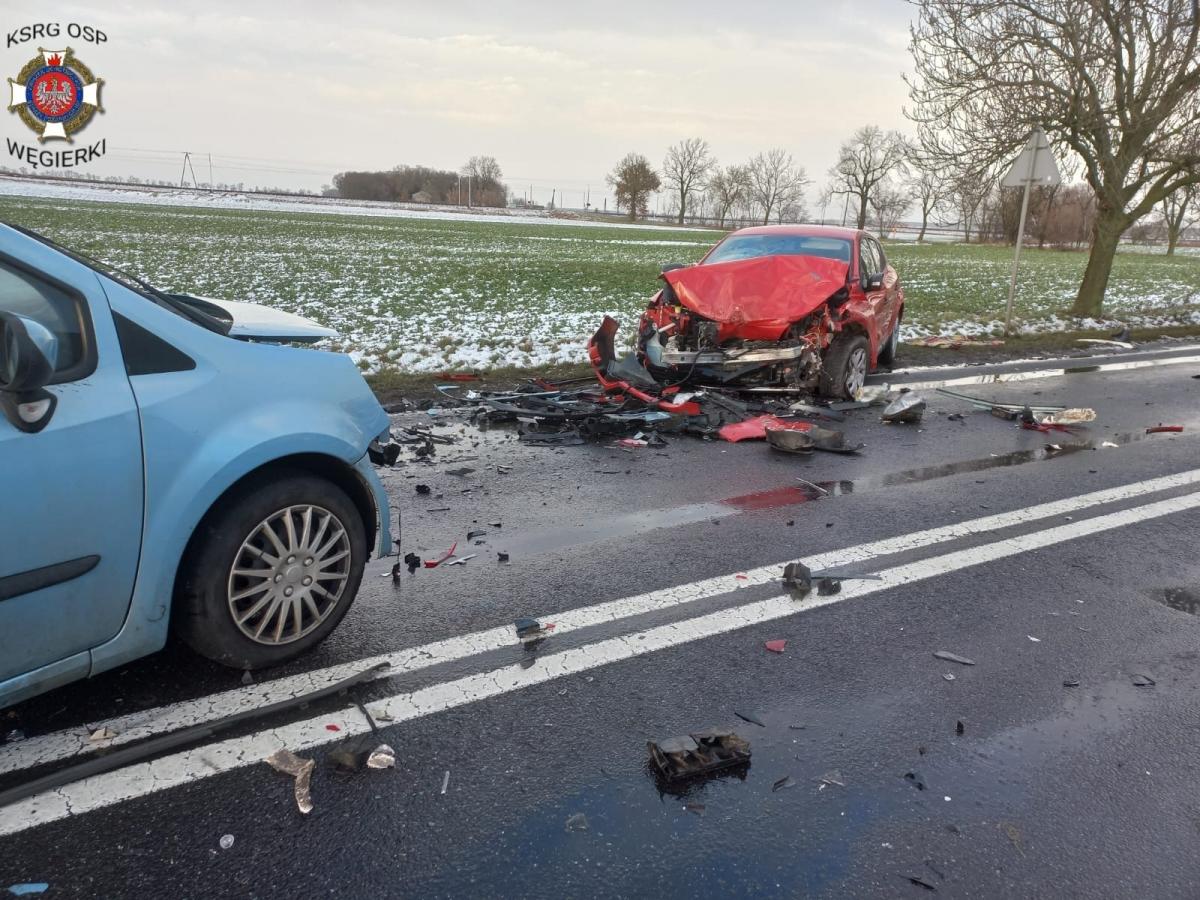 Groźny wypadek w Gonicach! Krajowa 92 była zablokowana (ZDJĘCIA)
