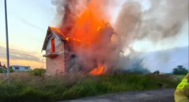 Pożar budynku przy Cegielskiego we Wrześni 