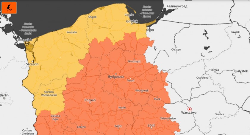 Burze i silny wiatr. IMGW ostrzega przed niebezpieczną pogodą