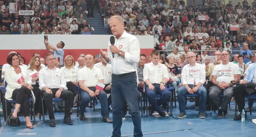Donald Tusk w Pile: „Chcemy wygrać, żeby w Polsce zapanował elementarny porządek” [VIDEO] 