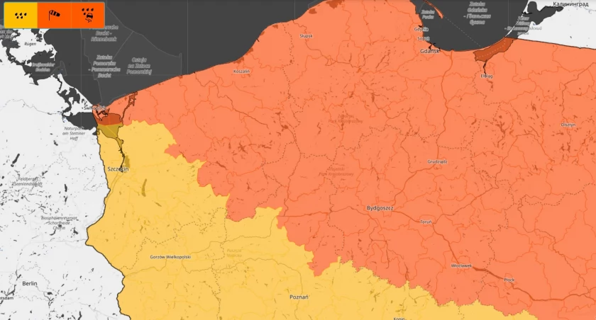 Marznące opady i silny wiatr. Alerty IMGW dla Piły i regionu