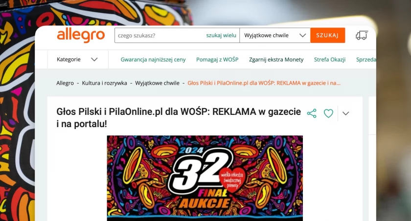 Gramy z WOŚP. Licytuj reklamę w gazecie i na portalu PiłaOnline.pl