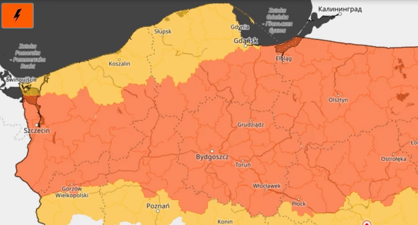 Kolejny alert IMGW. Ostrzeżenie drugiego stopnia dla Piły i regionu