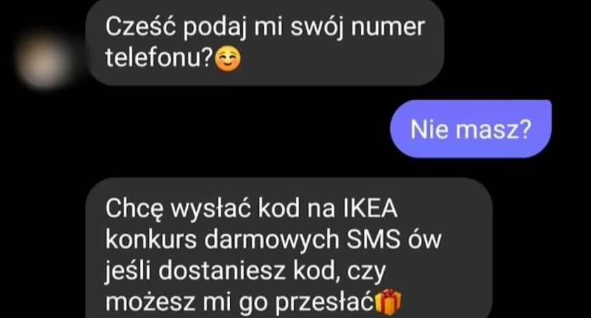 Oszustwo na konkurs IKEA. Pod żadnym pozorem nie wysyłaj kodu!
