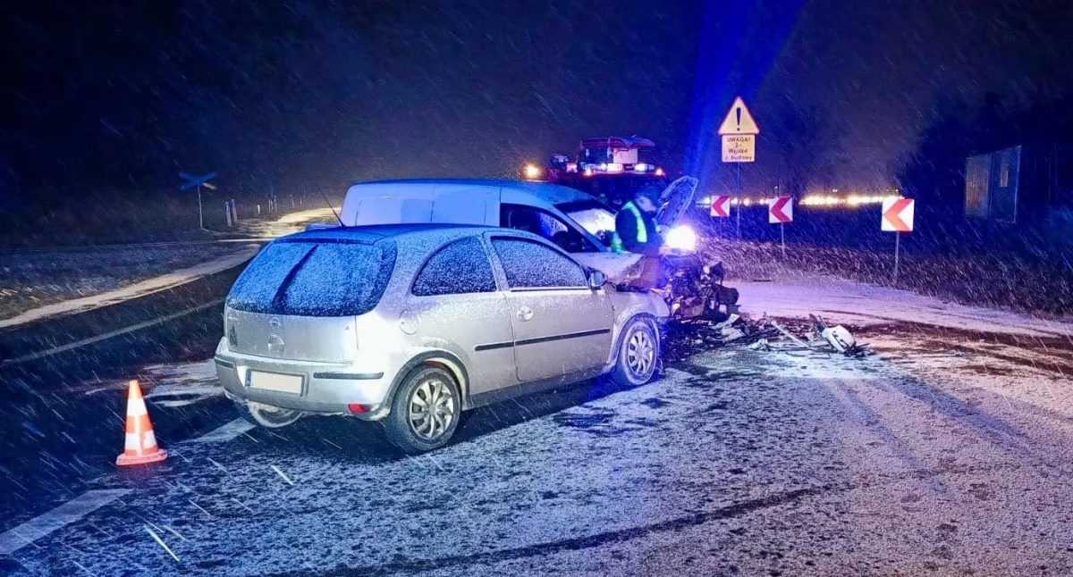 Wypadek na DK11. Jedna osoba trafiła do szpitala