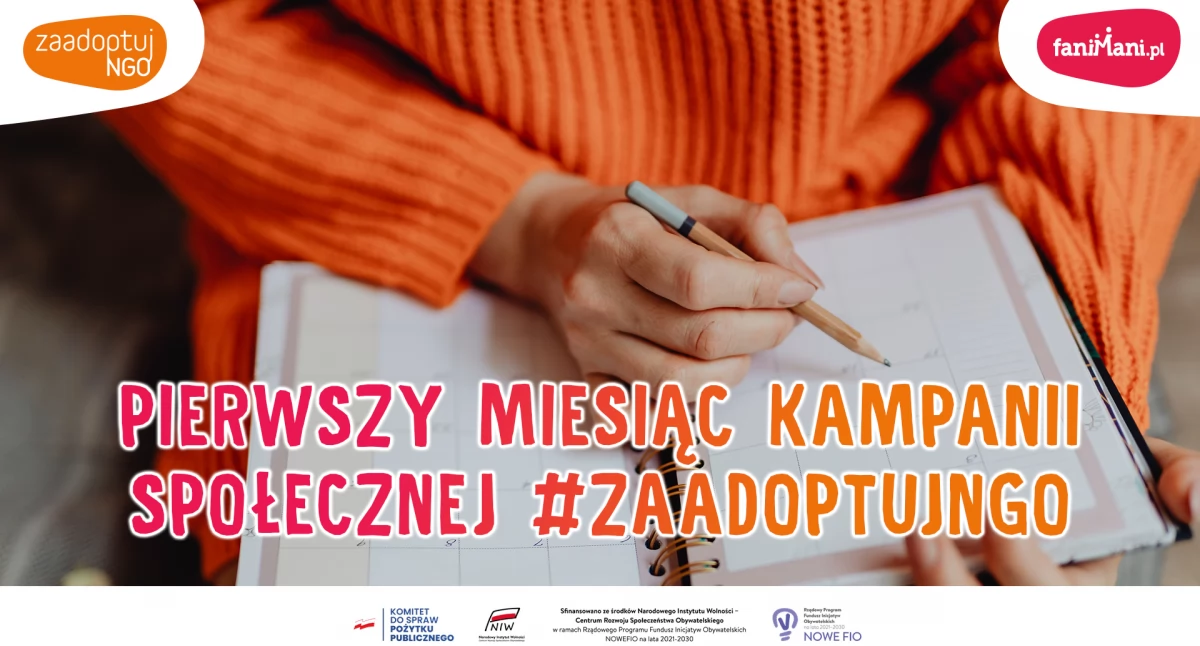 Pierwszy miesiąc kampanii społecznej #ZaadoptujNGO