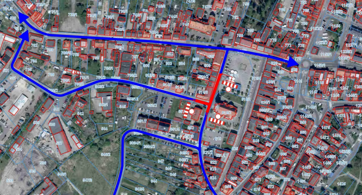 Utrudnienia dla kierowców w centrum Czarnkowa