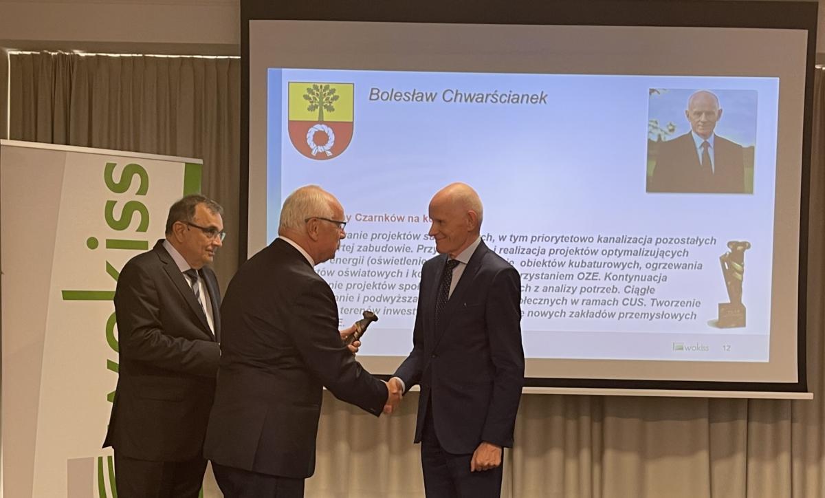 Bolesław Chwarścianek z tytułem Filar Samorządności