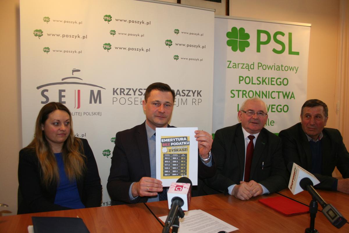 Paszyk: emerytura bez podatku i zmiany w 500 plus