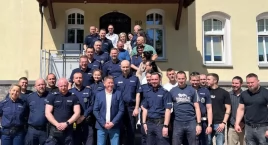 Pożegnanie naczelnika w komendzie na Kościuszki