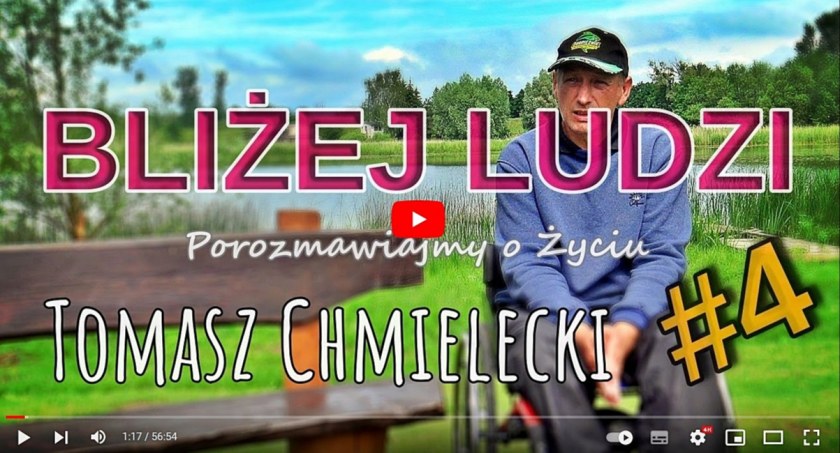 Tomasz Chmielecki niepełnosprawny wędkarz - twardziel z Chełmna