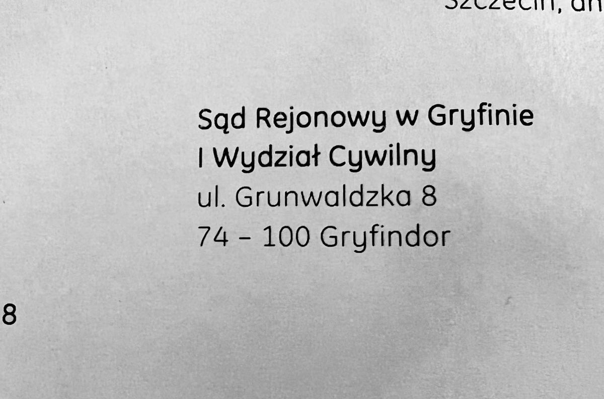 Czy w gryfińskim Sądzie Rejonowym istnieje wejście do 