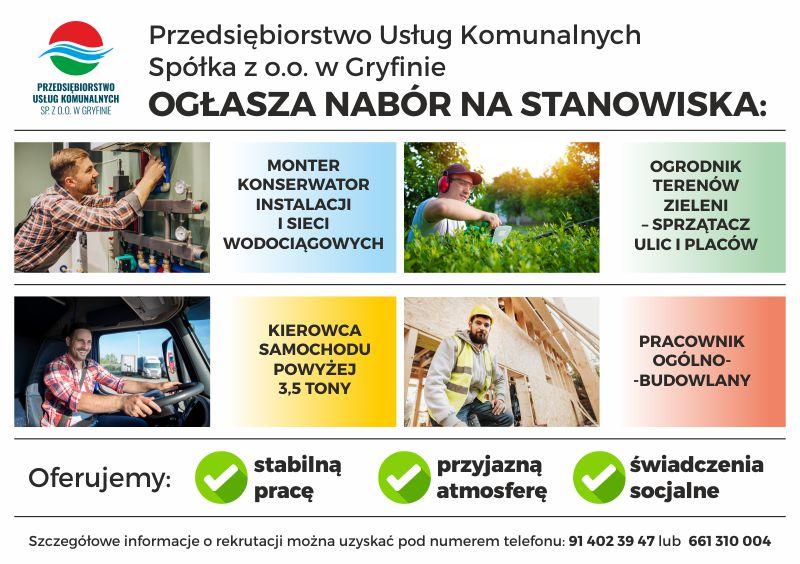 Atrakcyjna praca w gminnej spółce!
