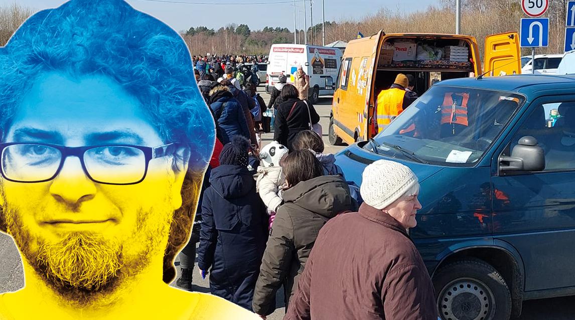 Pojechał na Ukrainę i busem woził uchodźców