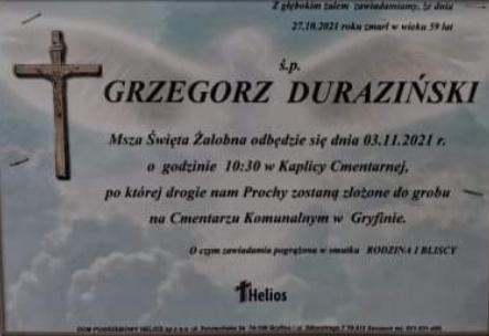 Zmarł Grzegorz Duraziński