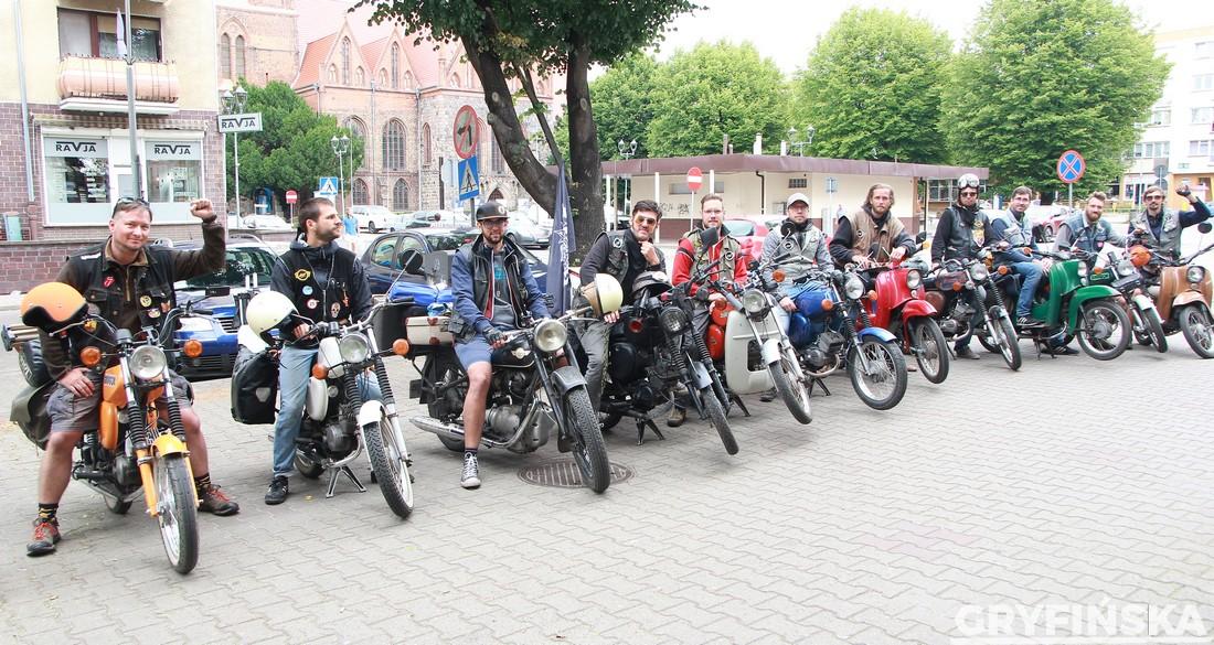 Niemieccy motocykliści w Gryfinie