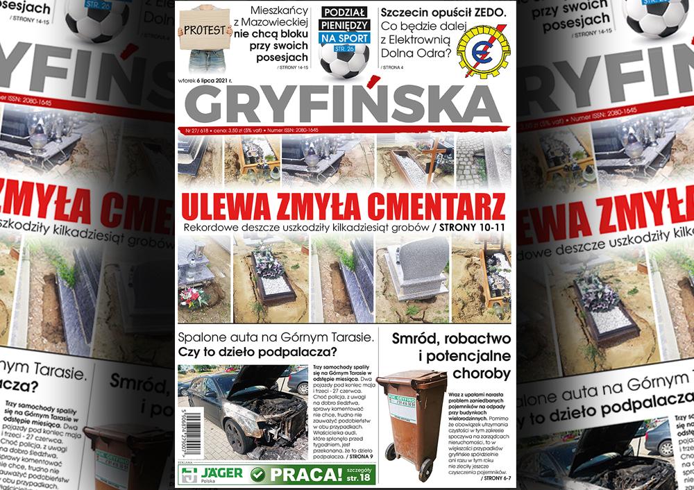 Gazeta Gryfińska: Ulewa zmyła cmentarz. Rekordowe deszcze uszkodziły kilkadziesiąt grobów.