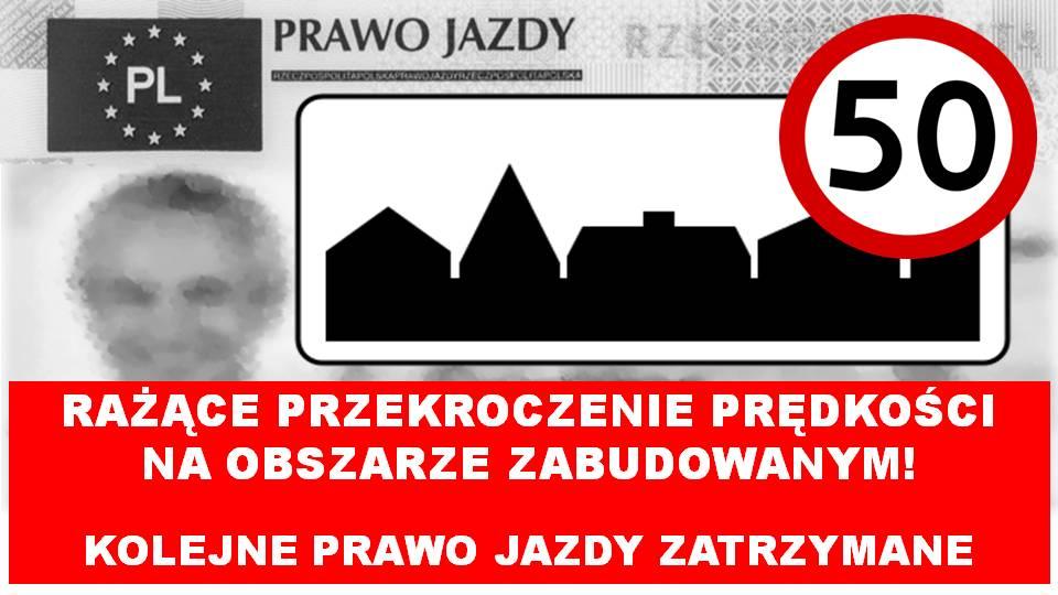 Stracił prawo jazdy przez +50