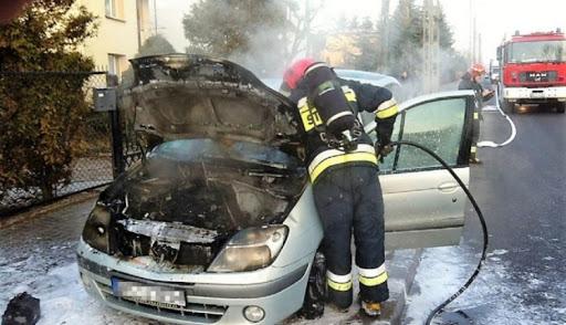 W Gryfinie palił się samochód