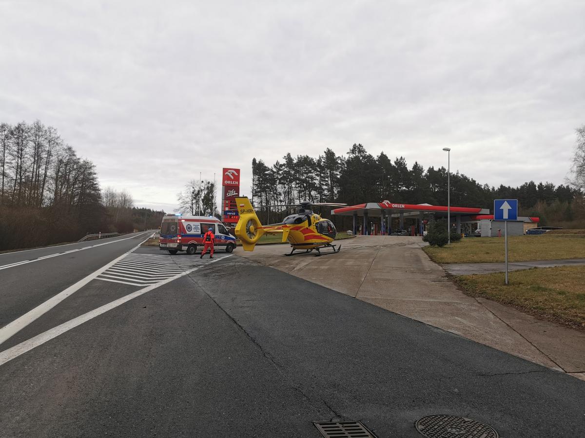 Helikopter na Orlenie. Pomogli mężczyźnie
