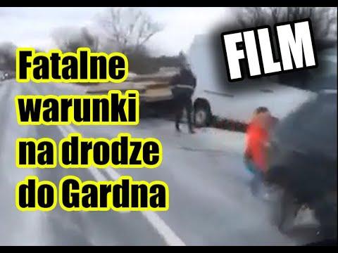 Złe warunki na drodze Gryfino - Gardno [FILM]
