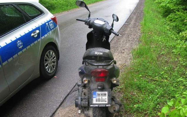 Naćpany 17-latek jechał motorowerem