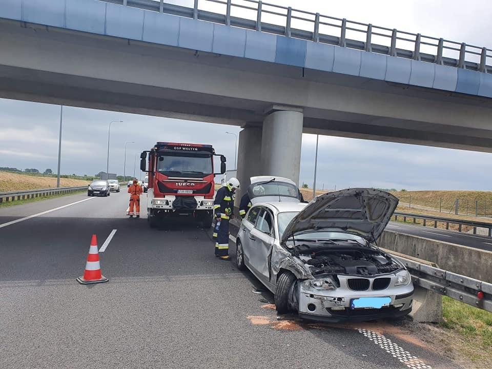 OSP Wełtyń pomogło podczas kolizji na S3