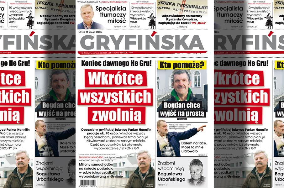 Gazeta Gryfińska: Koniec dawnego He Gru. Wkrótce wszystkich zwolnią.
