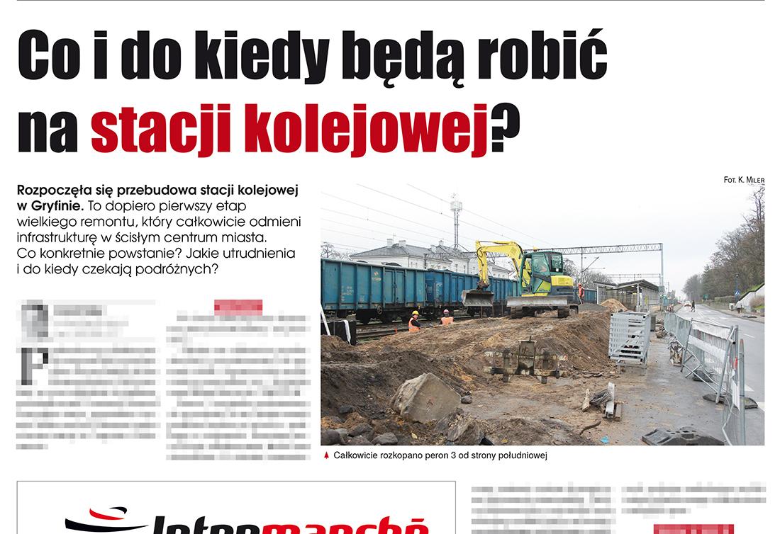 Do kiedy potrwa przebudowa stacji kolejowej w Gryfinie?