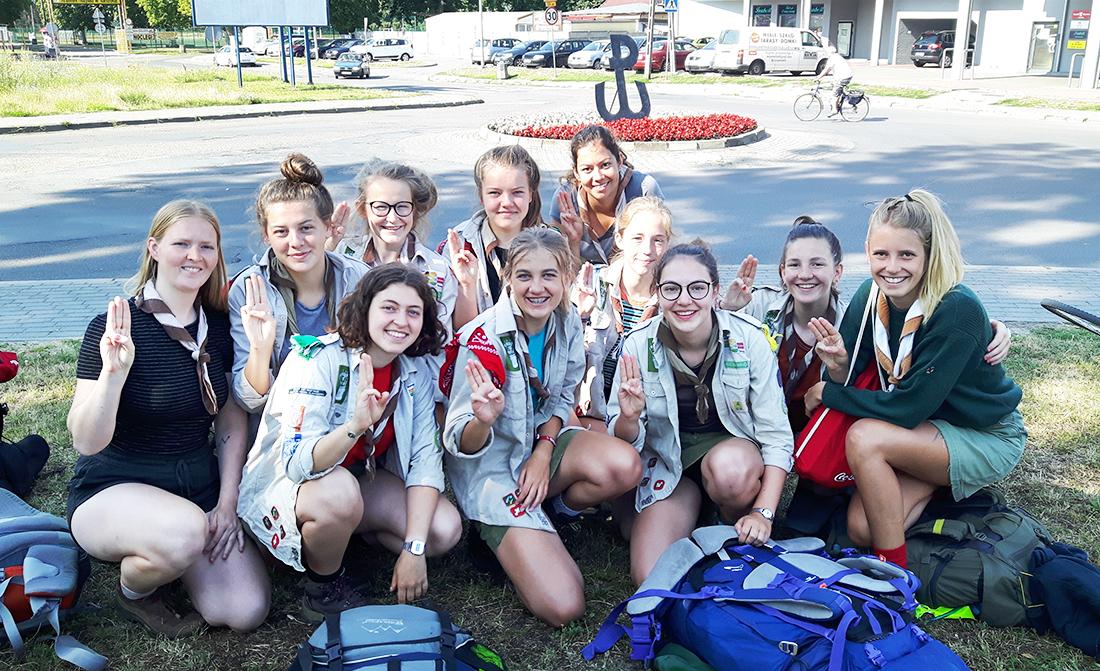 Młode Belgijki na rondzie