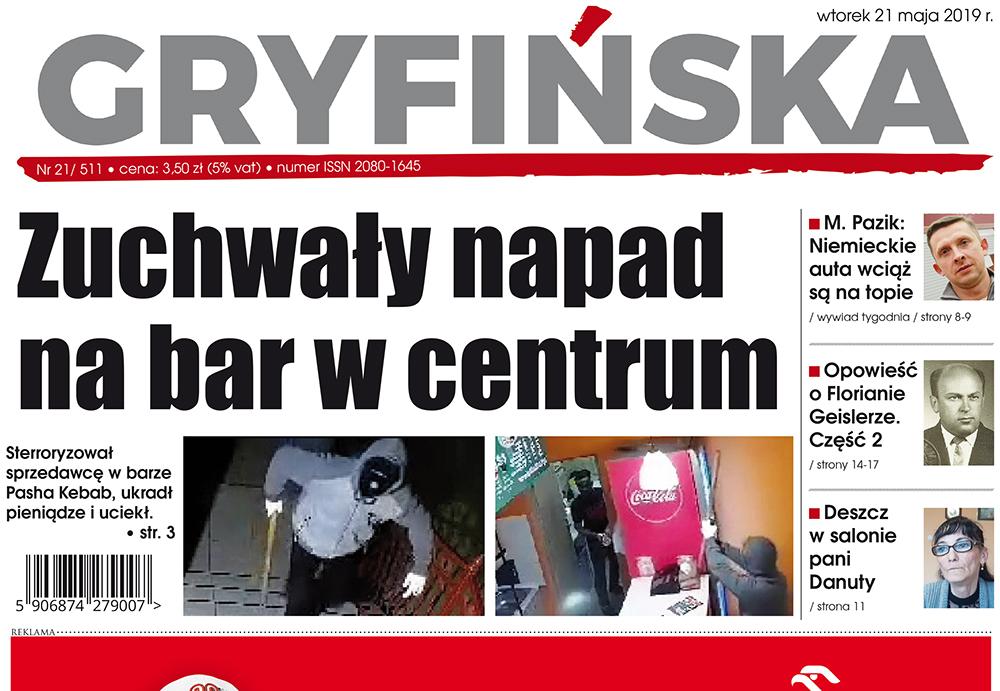 Gazeta Gryfińska: Zuchwały napad na bar w centrum