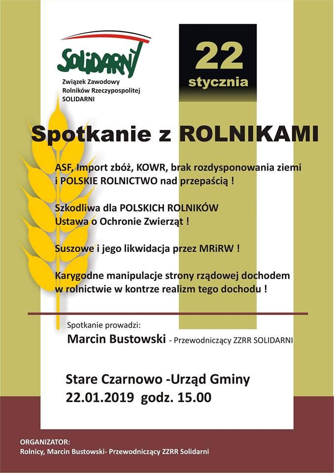 Organizują spotkanie z rolnikami