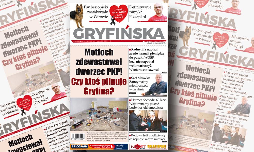 Gazeta Gryfińska: Motłoch zdewastował dworzec PKP! Czy ktoś pilnuje Gryfina?